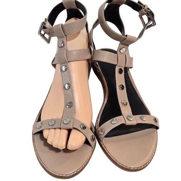 Rebecca Minkoff Sandy Studded Sandals Womens Size 7M Blush Pink/Nude Leather - Picture 4 of 7